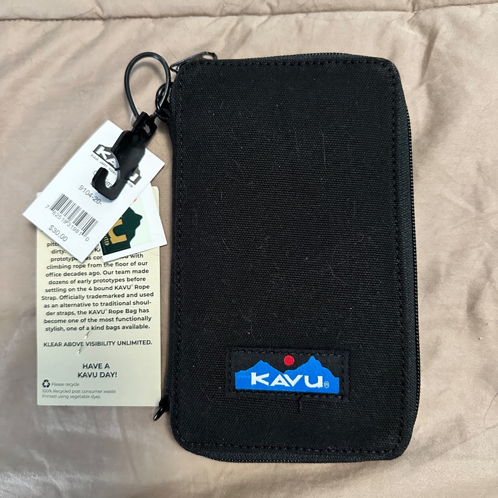 KAVU Black Travel Wallet